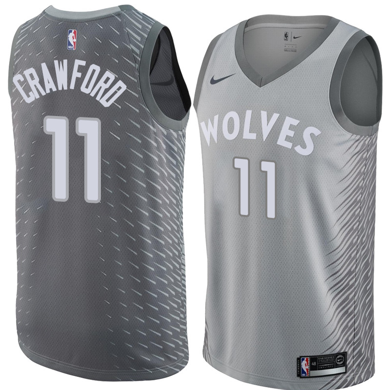  NBA Minnesota Timberwolves #11 Jamal Crawford Jersey 2017 18 New Season City Edition Jersey