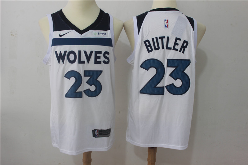  NBA Minnesota Timberwolves #23 Jimmy Butler Jersey 2017 18 New Season Wine White Jersey