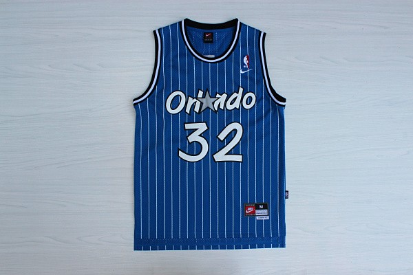 Nike NBA Mitchel Ness Orlando Magic 32 Shaquille O'Neal Swingman Blue Jersey