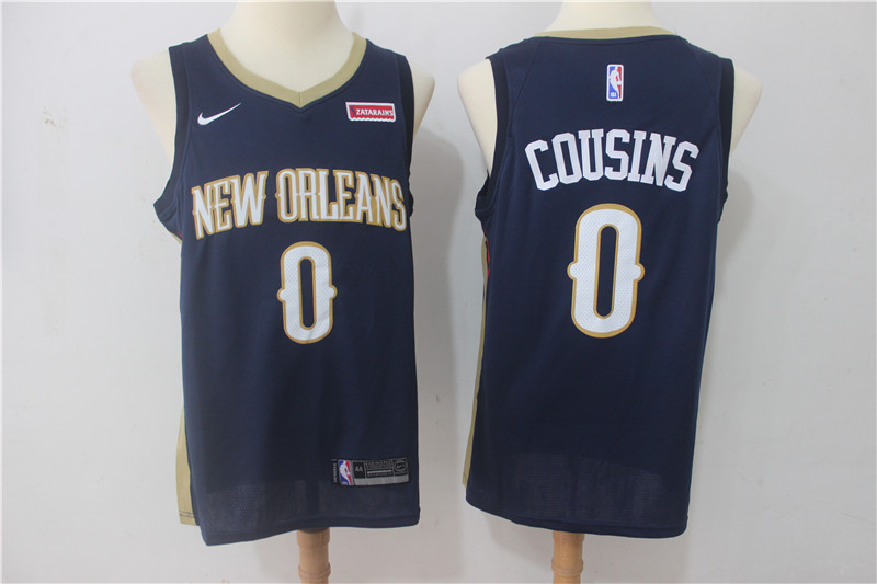  NBA New Orleans Pelicans #0 DeMarcus Cousins Jersey 2017 18 New Season Blue Jersey