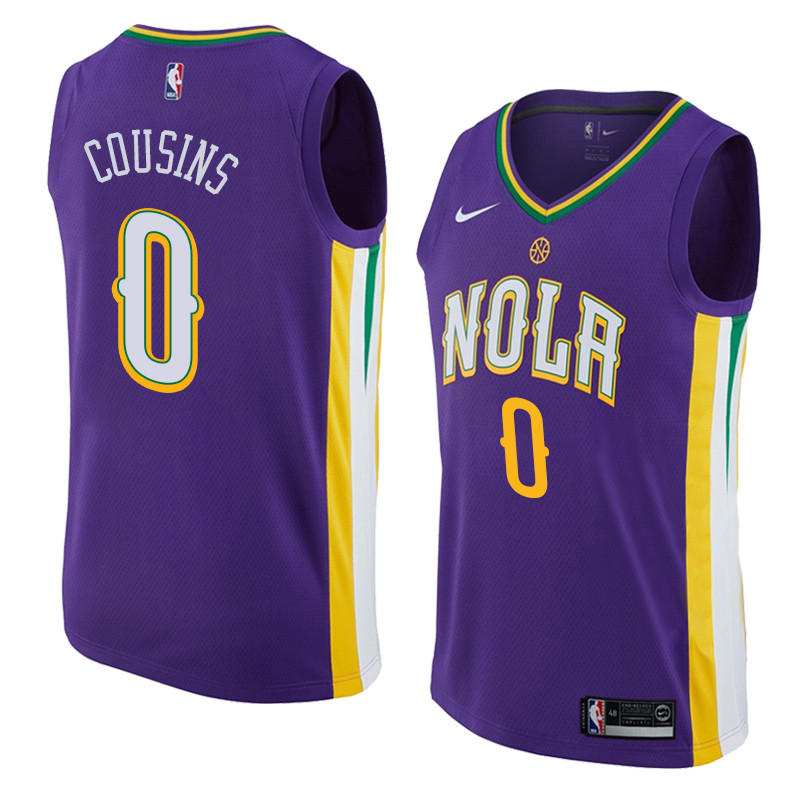  NBA New Orleans Pelicans #0 DeMarcus Cousins Jersey 2017 18 New Season City Edition Jersey