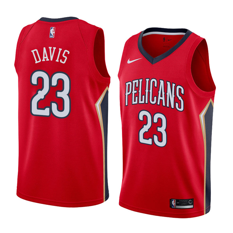 NBA New Orleans Pelicans #23 Anthony Davis Jersey 2017 18 New Season Red Jersey