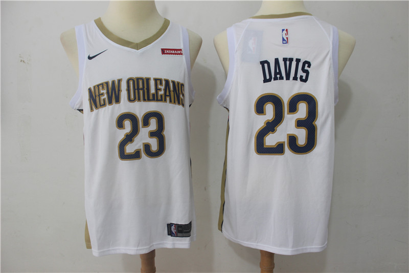  NBA New Orleans Pelicans #23 Anthony Davis Jersey 2017 18 New Season White Jersey
