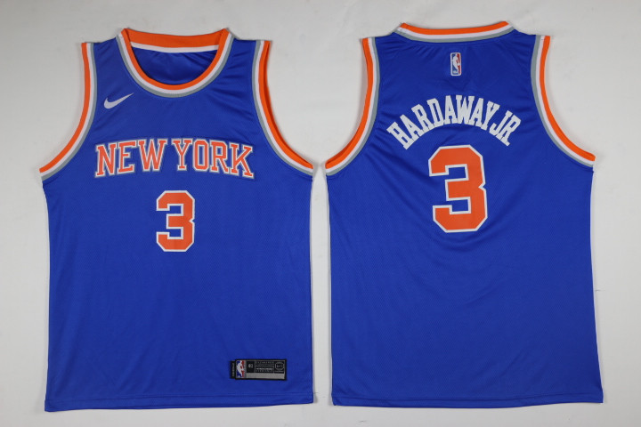  NBA New York Knicks #3 Tim Hardaway Jr. Jersey 2017 18 New Season Blue Jersey