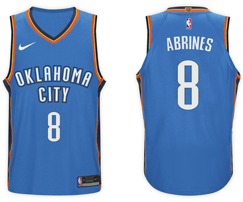  NBA Oklahoma City Thunder #8 Alex Abrines Jersey 2017 18 New Season Blue Jersey