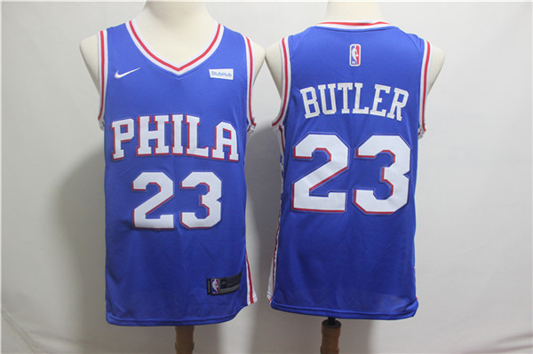  NBA Philadelphia 76ers #23 Jimmy Butler Jersey New Season Blue Jersey