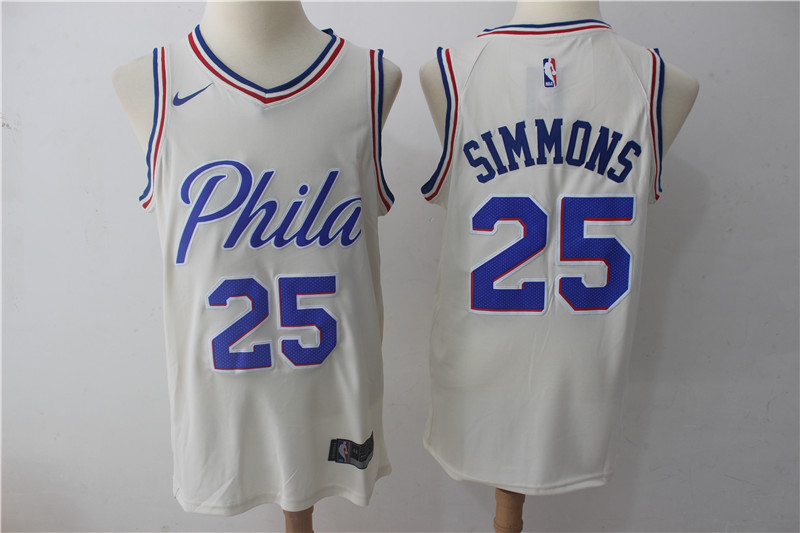  NBA Philadelphia 76ers #25 Ben Simmons Jersey 2017 18 New Season City Edition Jersey