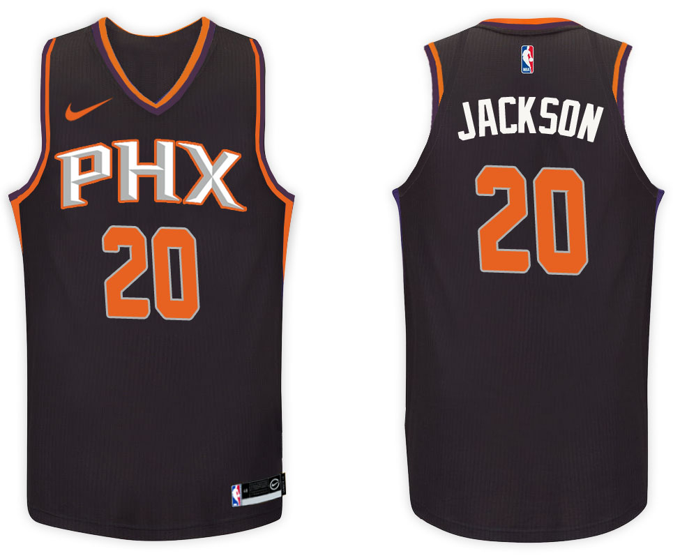  NBA Phoenix Suns #20 Josh Jackson Jersey 2017 18 New Season Black Jersey