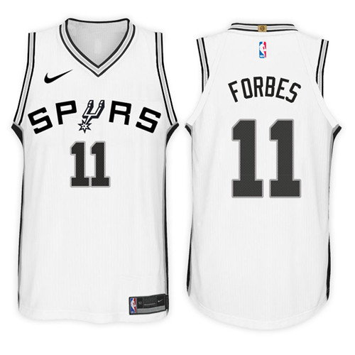  NBA San Antonio Spurs #11 Bryn Forbes Jersey 2017 18 New Season White Jersey