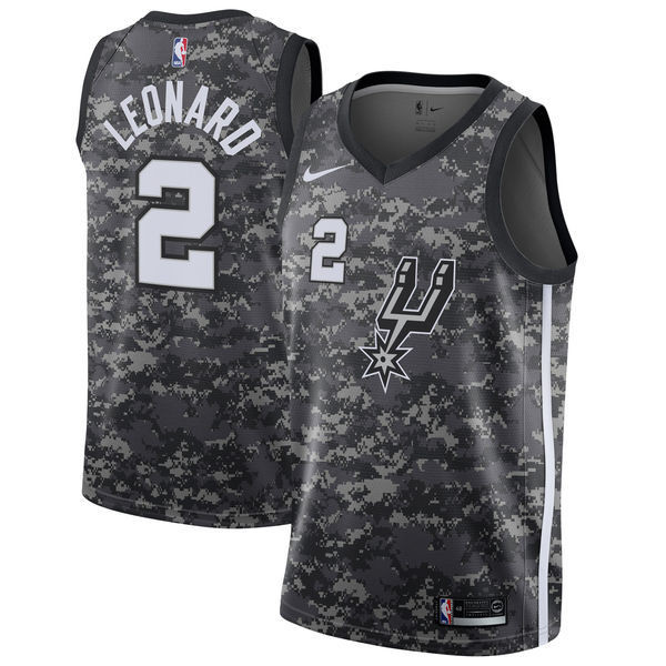  NBA San Antonio Spurs #2 Kawhi Leonard Jersey 2017 18 New Season City Edition Jersey