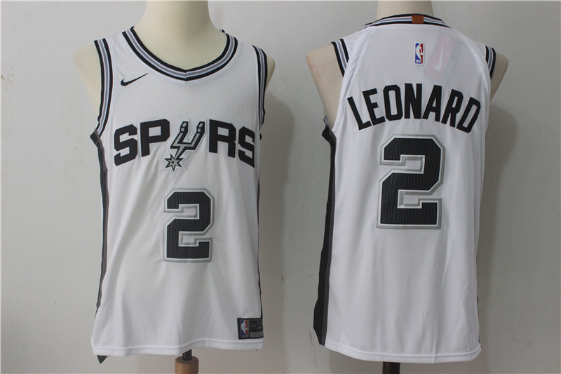  NBA San Antonio Spurs #2 Kawhi Leonard Jersey 2017 18 New Season White Jersey