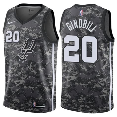  NBA San Antonio Spurs #20 Manu Ginobili Jersey 2017 18 New Season City Edition Jersey