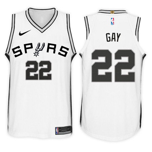  NBA San Antonio Spurs #22 Rudy Gay Jersey 2017 18 New Season White Jersey