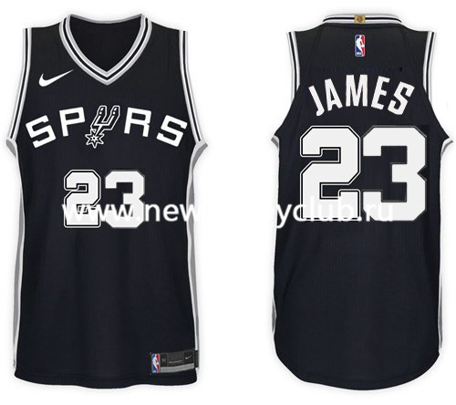  NBA San Antonio Spurs #23 LeBron James Black Jersey
