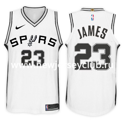  NBA San Antonio Spurs #23 LeBron James White Jersey