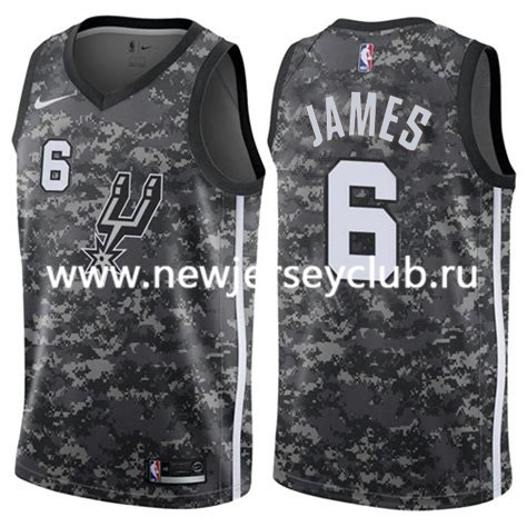  NBA San Antonio Spurs #6 LeBron James Jersey City Edition Jersey