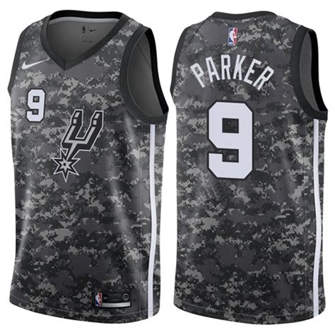  NBA San Antonio Spurs #9 Tony Parker Jersey 2017 18 New Season City Edition Jersey