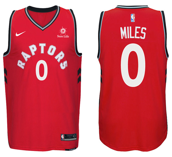  NBA Toronto Raptors #0 C.J. Miles Jersey 2017 18 New Season Red Jersey