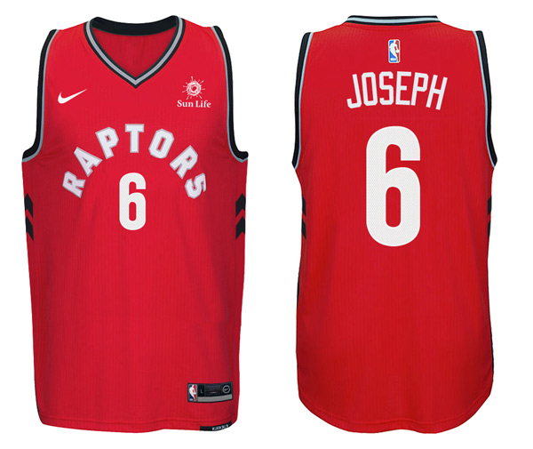  NBA Toronto Raptors #6 Cory Joseph Jersey 2017 18 New Season Red Jersey