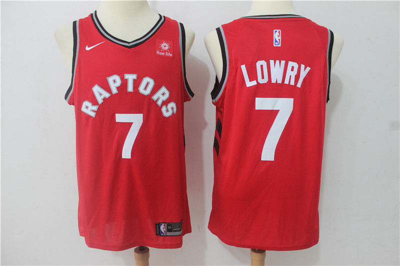  NBA Toronto Raptors #7 Kyle Lowry Jersey 2017 18 New Season Red Jersey