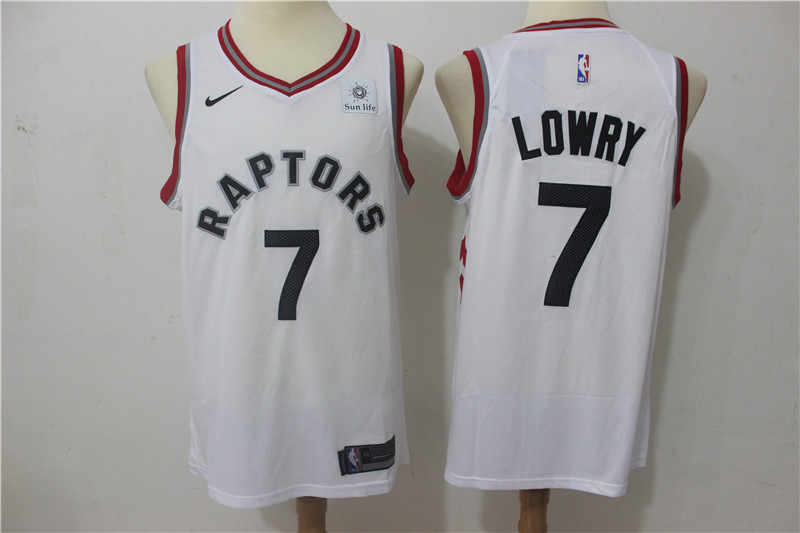  NBA Toronto Raptors #7 Kyle Lowry Jersey 2017 18 New Season White Jersey