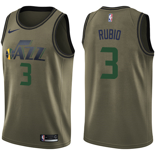  NBA Utah Jazz #3 Ricky Rubio Jersey 2017 18 New Season Green Jersey