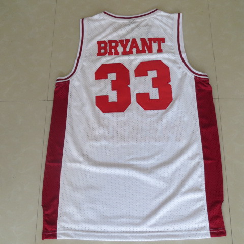  NCAA Lower Merion High School 33 Kobe Bryant Swingman White Basketball Jerseys