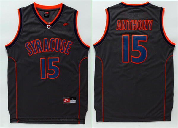  NCAA Syracuse Orange 15 Camerlo Anthony Black College Basketball Jersey