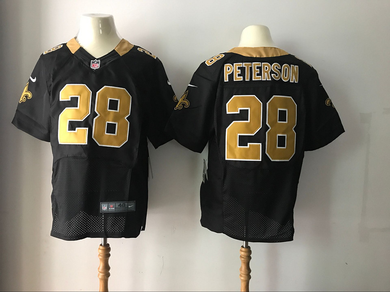  New Orleans Saints 28 Adrian Peterson Elite Black Team Color NFL Jersey