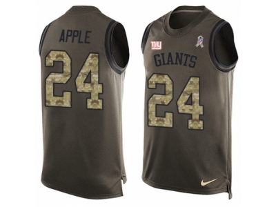  New York Giants 24 Eli Apple Limited Green Salute to Service Tank Top NFL Jersey