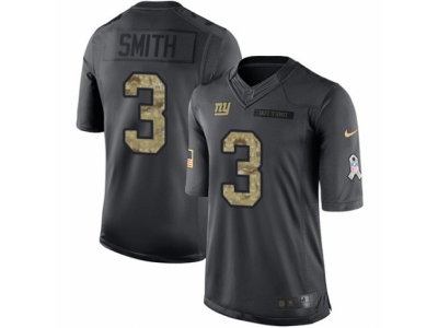  New York Giants 3 Geno Smith Limited Black 2016 Salute to Service NFL Jersey
