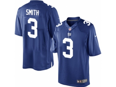  New York Giants 3 Geno Smith Limited Royal Blue Team Color NFL Jersey