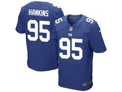  New York Giants 95 Johnathan Hankins Elite Royal Blue Jersey