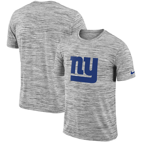  New York Giants Heathered Black Sideline Legend Velocity Travel Performance T Shirt