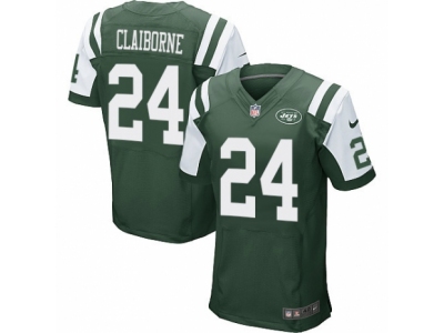  New York Jets 24 Morris Claiborne Elite Green Team Color NFL Jersey