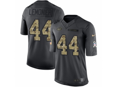  New York Jets 44 Corey Lemonier Limited Black 2016 Salute to Service NFL Jersey