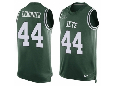  New York Jets 44 Corey Lemonier Limited Green Player Name Number Tank Top NFL Jersey