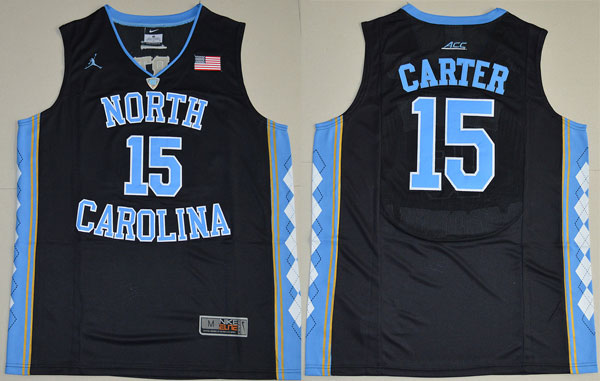  North Carolina 15 Vince carter black jersey