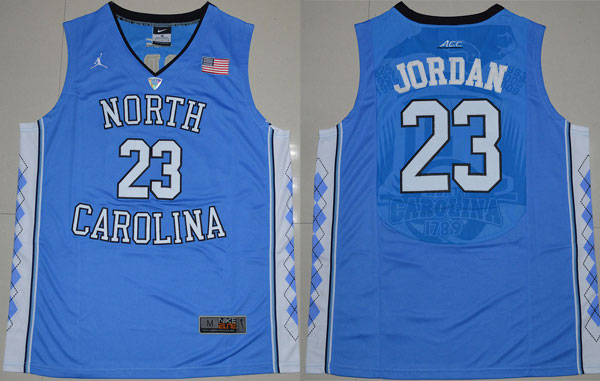  North Carolina 23 Michael jordan Blue jersey