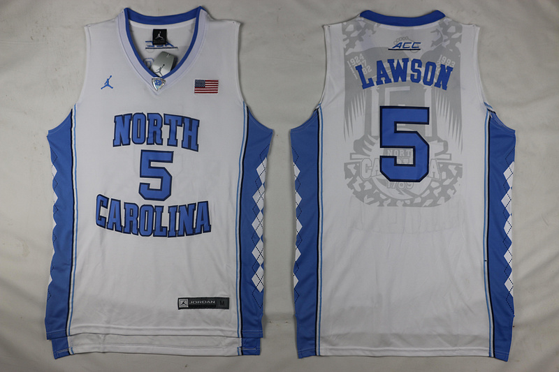  North Carolina 5 Ty Lawson White jersey