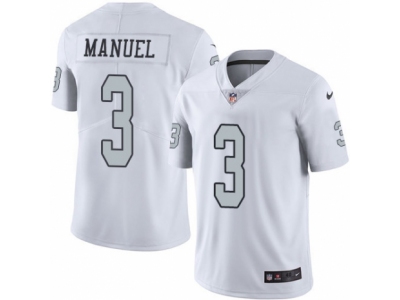  Oakland Raiders 3 E J Manuel Elite White Rush NFL Jersey