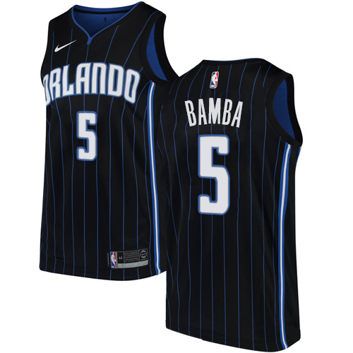  Orlando Magic #5 Mohamed Bamba Black NBA Swingman Statement Edition Jersey