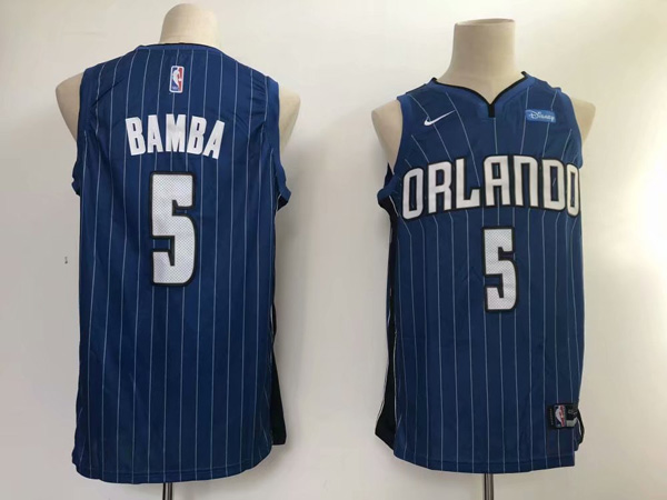  Orlando Magic #5 Mohamed Bamba Royal NBA Swingman Icon Edition Jersey
