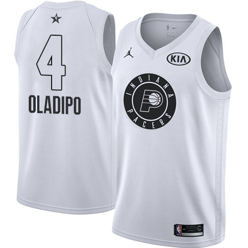  Pacers #4 Victor Oladipo White NBA Jordan Swingman 2018 All Star Game Jersey