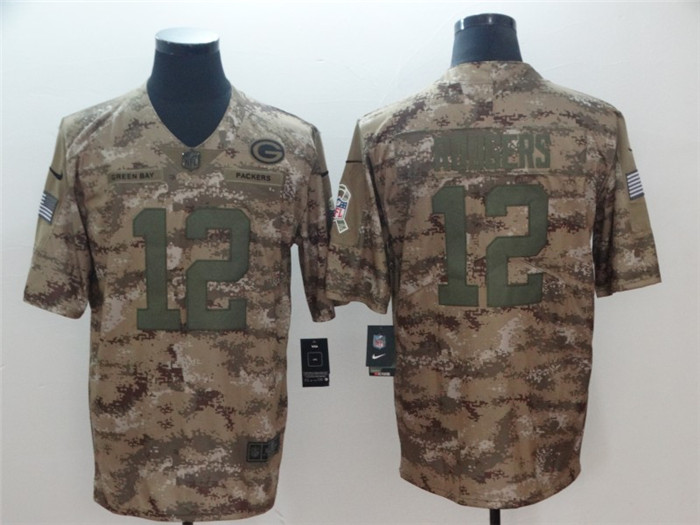  Packers 12 Aaron Rodgers Camo Salute To Service Limited Jersey
