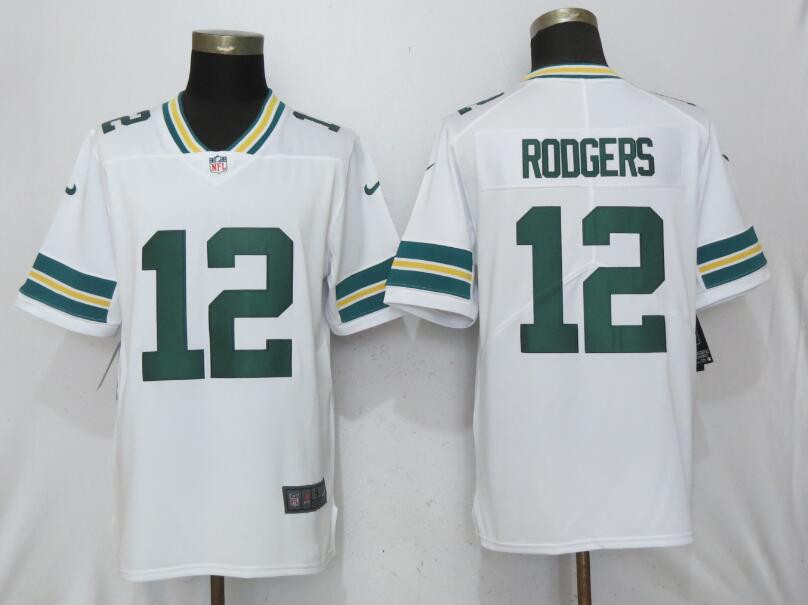  Packers 12 Aaron Rodgers White Vapor Untouchable Player Limited Jersey