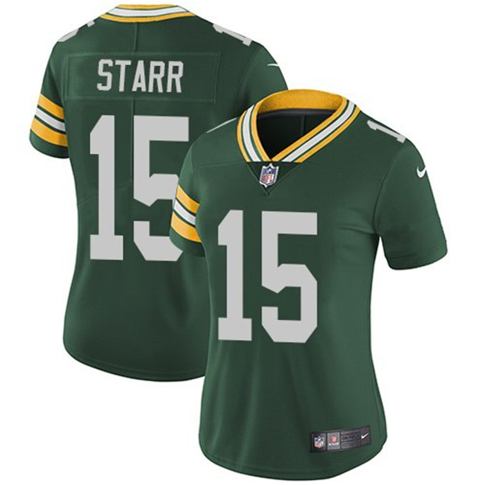  Packers 15 Bart Starr Green Women Vapor Untouchable Limited Jersey