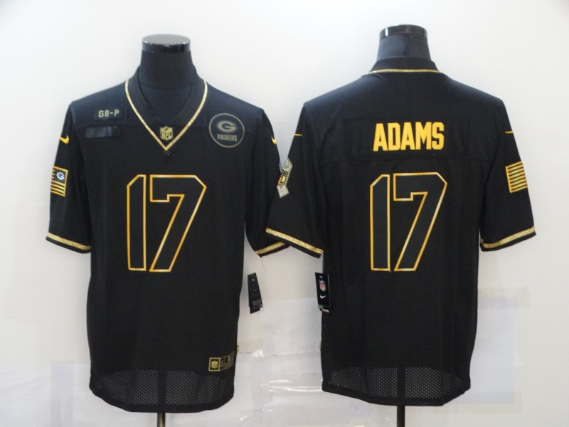 Nike Packers 17 Davante Adams Black Gold 2020 Salute To Service Limited Jersey
