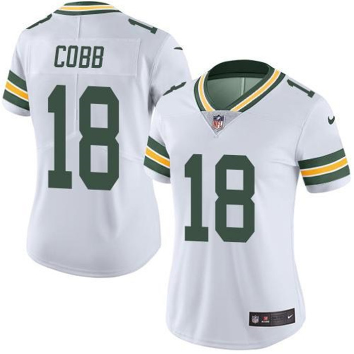  Packers 18 Randall Cobb White Women Vapor Untouchable Limited Jersey
