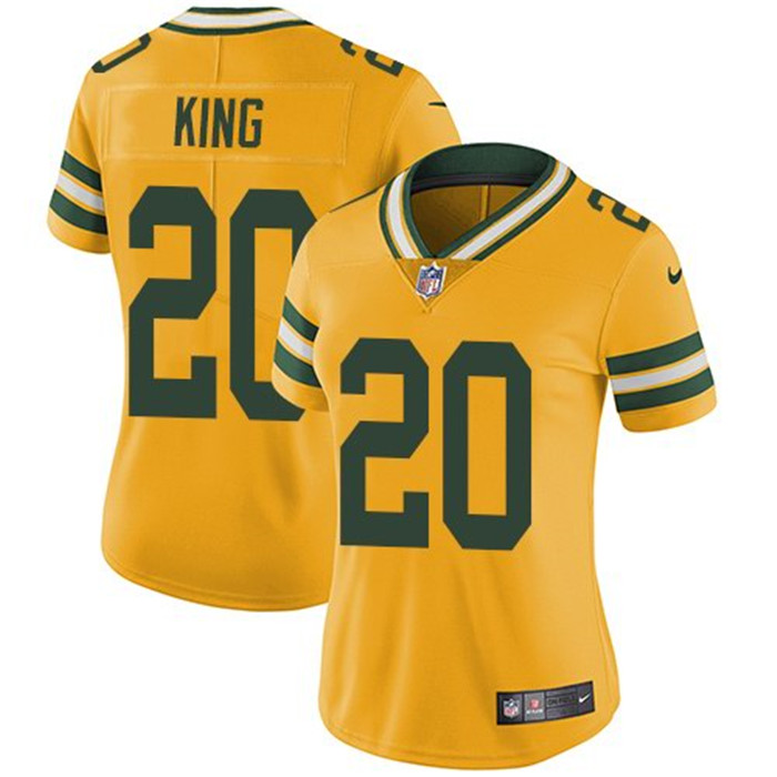  Packers 20 Kevin King Yellow Women Vapor Untouchable Limited Jersey